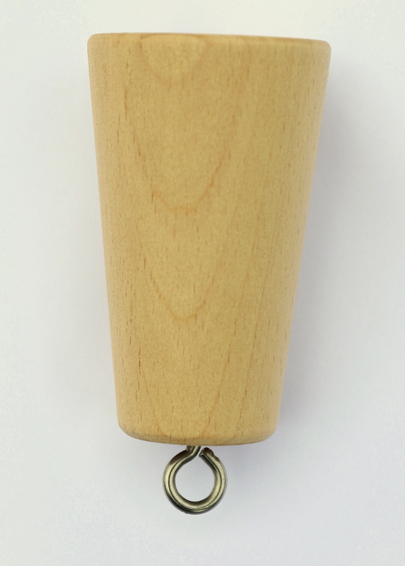 Fassspund aus Holz mit Edelstahlhaken
